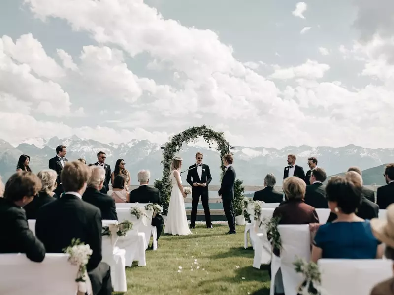 Freie Trauung auf Terrasse