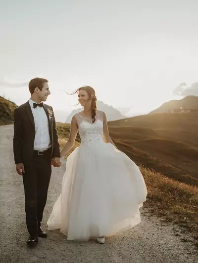 Brautpaar beim Fotoshooting