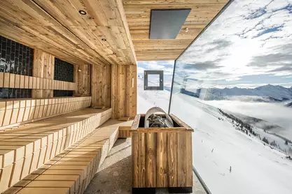 Finnische Sauna mit Glasfront