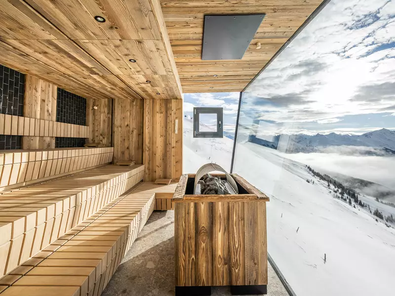 Finnische Sauna mit Glasfront