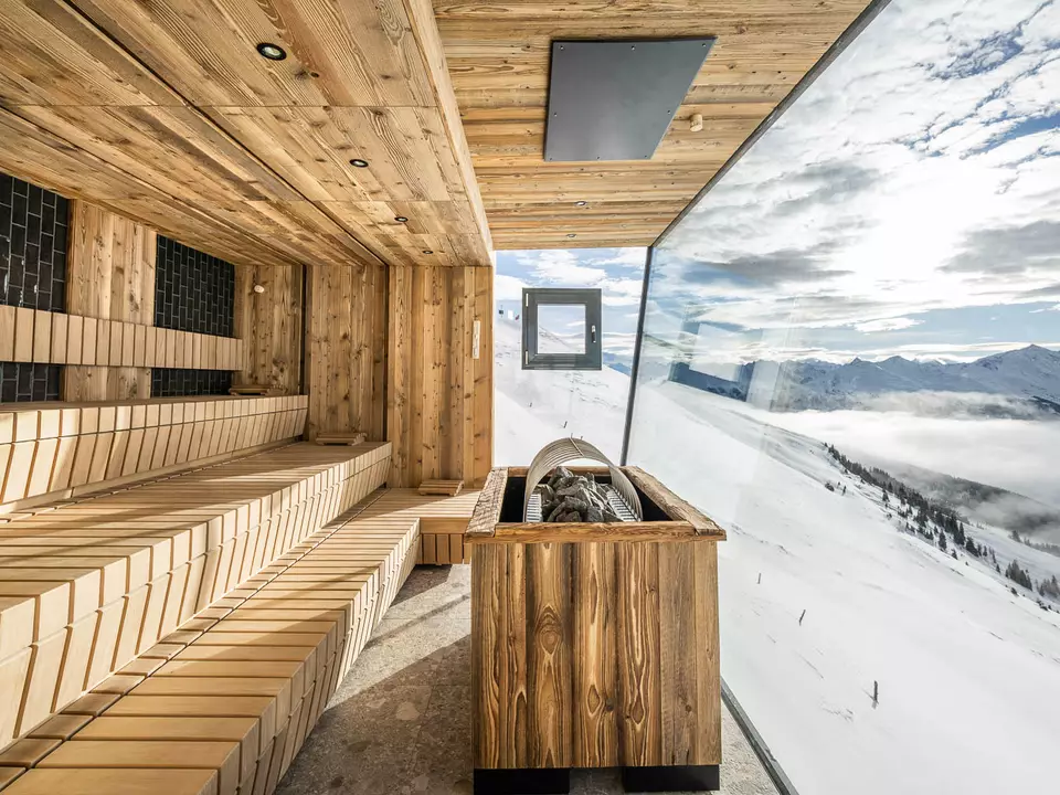 Finnische Sauna mit Glasfront